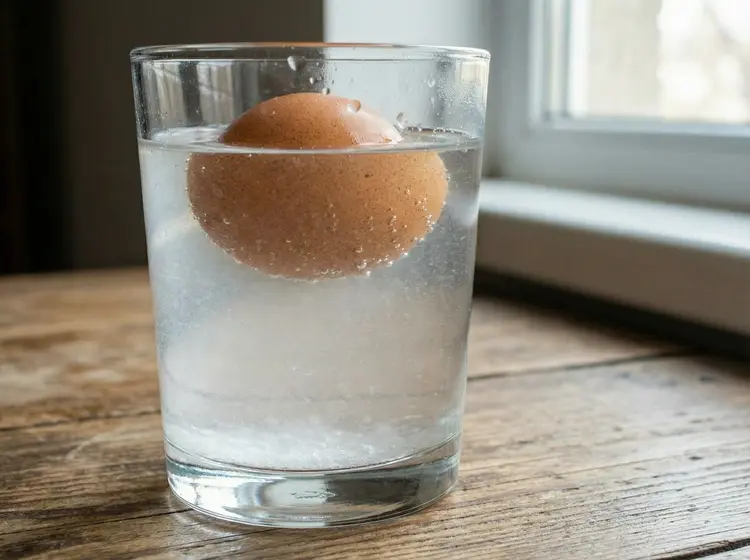 Show happens to the egg if you add a lot of salt in the water