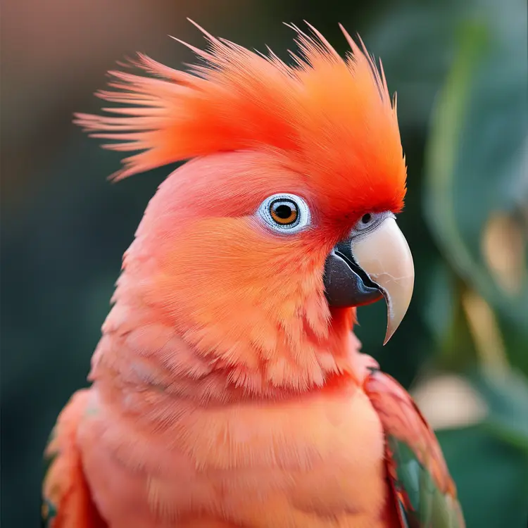 Peach-faced lovebird with a slick pompadour