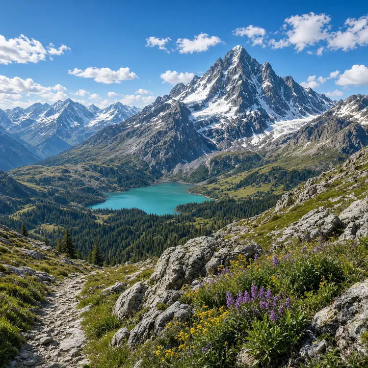 a mountain scene