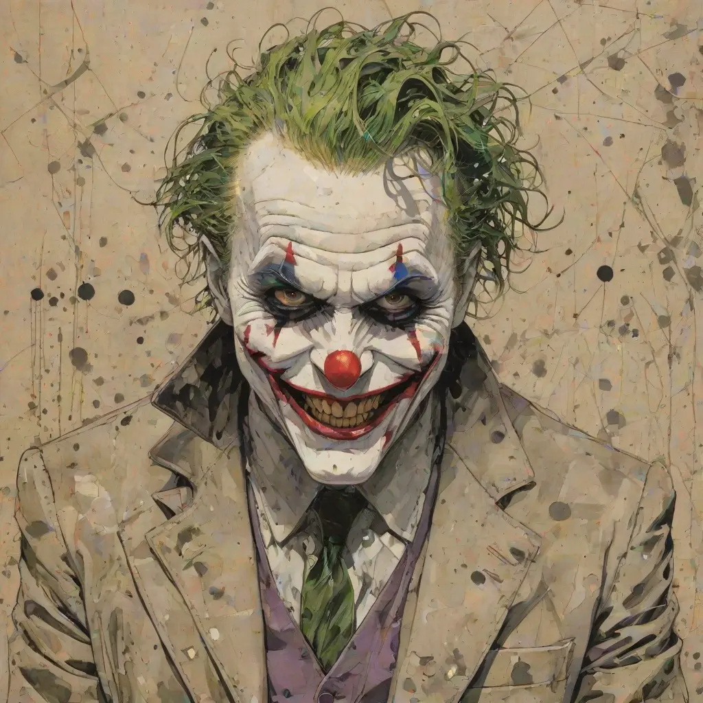 by Tsutomu Nihei,(strange but extremely beautiful:1.4),(masterpiece, best quality:1.4),in the style of nicola samori,The Joker,