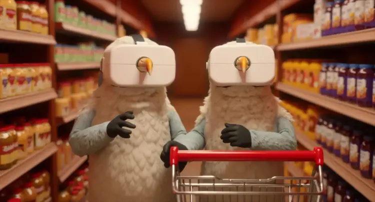 الشخصيتان الطائرتان تتسوقان الآن البقالة