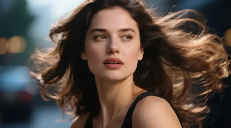 A dynamic portrait photo of a woman